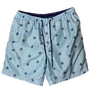 Boca Classics Ship Wheel Print Men's Swim Shorts Size XL